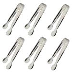 Mini Stainless Steel Ice and Sugar Tongs - 6PCS