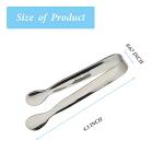 Mini Stainless Steel Ice and Sugar Tongs - 6PCS