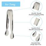 Mini Stainless Steel Ice and Sugar Tongs - 6PCS