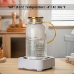 Buaic 2-Pack Glass Pitcher with Yellow Handle