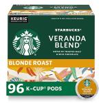 Starbucks Blonde Roast K-Cup Pods, 96 Count
