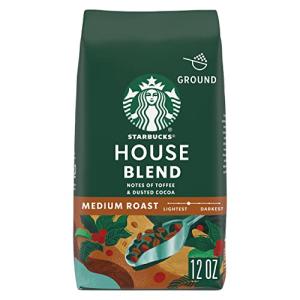 Starbucks House Blend Ground Coffee, Medium Roast 12 oz