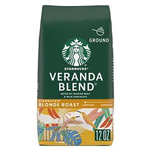 Starbucks Blonde Roast Ground Coffee, Veranda Blend 12 Oz