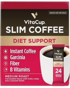VitaCup Slim Instant Coffee Packets, Medium Dark Roast