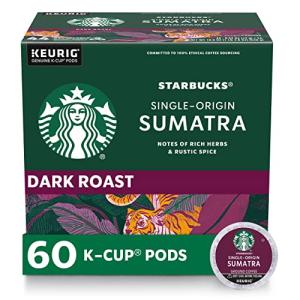Starbucks Sumatra Dark Roast K-Cup Pods, 60 Count