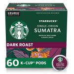 Starbucks Sumatra Dark Roast K-Cup Pods, 60 Count