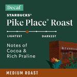 Starbucks Decaf Pike Place Ground Coffee, 12 oz