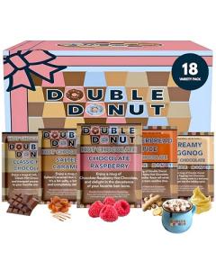 Double Donut Coffee Hot Chocolate Variety Pack, 18 Count