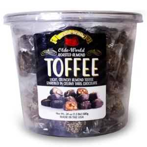 Dark Chocolate Almond Toffee - Gourmet Treat, 24 oz