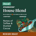 Starbucks Decaf House Blend K-Cup Coffee Pods