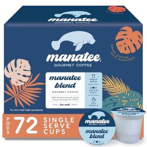 Manatee Medium Roast Coffee Pods for Keurig, 72 Count