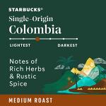 Starbucks Medium Roast Colombia Ground Coffee, 6 Bags