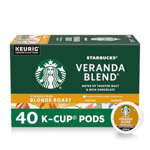 Starbucks Blonde Roast K-Cup Coffee Pods, 40 Count