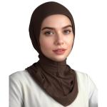 Instant Coffee Jersey Hijab Scarf with Buttons