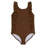 SwimZip Girls' Ruffle Swim Suit - Cold Brew