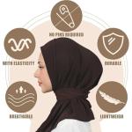 Instant Coffee Jersey Hijab Scarf with Buttons