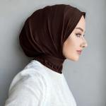 Instant Coffee Jersey Hijab Scarf with Buttons