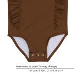 SwimZip Girls' Ruffle Swim Suit - Cold Brew