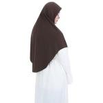 Soft Stretchy Dark Coffee Hijab for Women