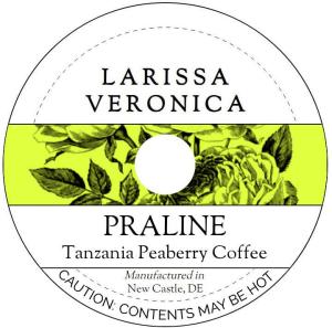 Praline Tanzania Peaberry Coffee (Single Serve K-Cup Pods) (Gourmet, Naturally Flavored, Whole Coffee Beans) (12 pods, ZIN: 574241)