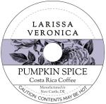 Pumpkin Spice Costa Rica Coffee (Single Serve K-Cup Pods) (Gourmet, Naturally Flavored, Whole Coffee Beans) (12 pods, ZIN: 577007) - 3 Pack