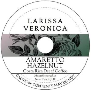 Amaretto Hazelnut Costa Rica Decaf Coffee (Single Serve K-Cup Pods) (Gourmet, Naturally Flavored, Whole Coffee Beans) (12 pods, ZIN: 571152) - 2 Pack