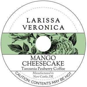 Mango Cheesecake Tanzania Peaberry Coffee (Single Serve K-Cup Pods) (Gourmet, Naturally Flavored, Whole Coffee Beans) (12 pods, ZIN: 576561) - 2 Pack