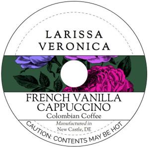 French Vanilla Cappuccino Colombian Coffee (Single Serve K-Cup Pods) (Gourmet, Naturally Flavored, Whole Coffee Beans) (12 pods, ZIN: 578091) - 2 Pack