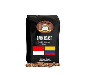 Revocup Dark Roast Whole Bean Coffee 24oz – Bold Strong Coffee with Smoky Aroma, Low Acidity, Baker’s Chocolate, Roasted Nut & Dried Fruit Notes – Premium Fresh Gourmet Arabica