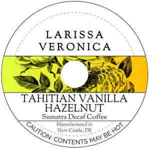 Tahitian Vanilla Hazelnut Sumatra Decaf Coffee (Single Serve K-Cup Pods) (Gourmet, Naturally Flavored, Whole Coffee Beans) (12 pods, ZIN: 575726)