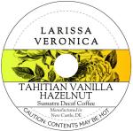 Tahitian Vanilla Hazelnut Sumatra Decaf Coffee (Single Serve K-Cup Pods) (Gourmet, Naturally Flavored, Whole Coffee Beans) (12 pods, ZIN: 575726)