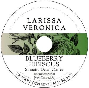 Blueberry Hibiscus Sumatra Decaf Coffee (Single Serve K-Cup Pods) (Gourmet, Naturally Flavored, Whole Coffee Beans) (12 pods, ZIN: 575998)