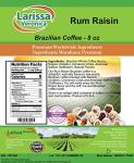 Rum Raisin Brazilian Coffee (Gourmet, Naturally Flavored, Whole Coffee Beans) (8 oz, ZIN: 557348)