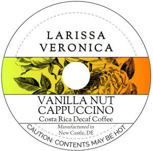 Vanilla Nut Cappuccino Costa Rica Decaf Coffee (Single Serve K-Cup Pods) (Gourmet, Naturally Flavored, Whole Coffee Beans) (12 pods, ZIN: 578240) - 3 Pack