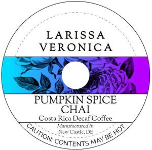 Pumpkin Spice Chai Costa Rica Decaf Coffee (Single Serve K-Cup Pods) (Gourmet, Naturally Flavored, Whole Coffee Beans) (12 pods, ZIN: 578384)