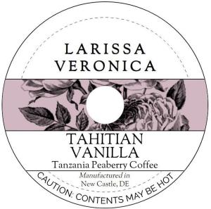 Tahitian Vanilla Tanzania Peaberry Coffee (Single Serve K-Cup Pods) (Gourmet, Naturally Flavored, Whole Coffee Beans) (12 pods, ZIN: 574785)