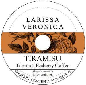 Tiramisu Tanzania Peaberry Coffee (Single Serve K-Cup Pods) (Gourmet, Naturally Flavored, Whole Coffee Beans) (12 pods, ZIN: 574849) - 2 Pack