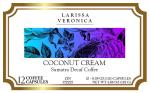Coconut Cream Sumatra Decaf Coffee (Single Serve K-Cup Pods) (Gourmet, Naturally Flavored, Whole Coffee Beans) (12 pods, ZIN: 572222)