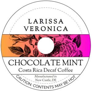 Chocolate Mint Costa Rica Decaf Coffee (Single Serve K-Cup Pods) (Gourmet, Naturally Flavored, Whole Coffee Beans) (12 pods, ZIN: 572064) - 2 Pack