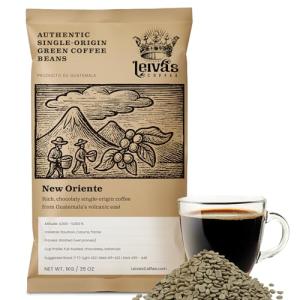 Leiva’s Unroasted Green Coffee Beans (1kg) – Nuevo Oriente Single Origin Coffee w/Rich Chocolate Notes – Washed, Shade Grown Organic Guatemala Beans – Low Acid, Whole Bean Unroasted Blend