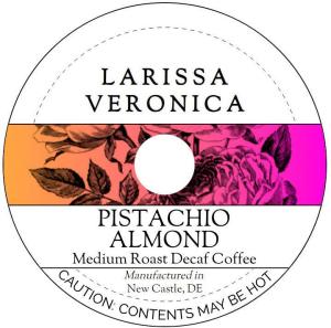 Pistachio Almond Medium Roast Decaf Coffee (Single Serve K-Cup Pods) (Gourmet, Naturally Flavored, Whole Coffee Beans) (12 pods, ZIN: 577257)