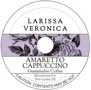Amaretto Cappuccino Guatemalan Coffee (Single Serve K-Cup Pods) (Gourmet, Naturally Flavored, Whole Coffee Beans) (12 pods, ZIN: 571114)