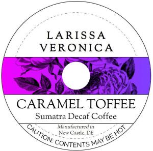 Caramel Toffee Sumatra Decaf Coffee (Single Serve K-Cup Pods) (Gourmet, Naturally Flavored, Whole Coffee Beans) (12 pods, ZIN: 576814)