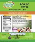 English Toffee Brazilian Coffee (Gourmet, Naturally Flavored, Whole Coffee Beans) (4 oz, ZIN: 551470)