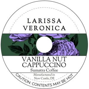 Vanilla Nut Cappuccino Sumatra Coffee (Single Serve K-Cup Pods) (Gourmet, Naturally Flavored, Whole Coffee Beans) (12 pods, ZIN: 578237) - 2 Pack
