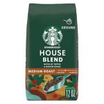 Starbucks House Blend Ground Coffee, Medium Roast 12 oz