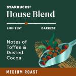 Starbucks House Blend Ground Coffee, Medium Roast 12 oz
