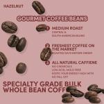 Gourmet Hazelnut Whole Bean Coffee - 5 Pound Bag