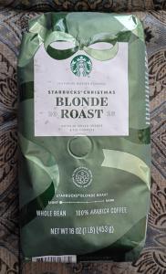 Starbucks Christmas Blonde Roast Whole Bean Coffee 16 oz