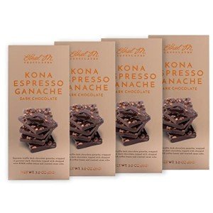 Gourmet Dark Chocolate Espresso Bar with Coffee Beans